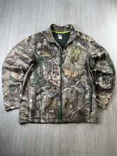 Under Armour Scent Control Realtree Camo Hunting Jacket Men's Medium Fleece Coat