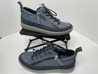 Ecco Gore Tex Womens Lace Up Zip Up Blue Shoes Women s 9.5 ,EU 40 ,Men Size 7