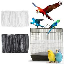 2 Pcs Bird Cage Cover Seed Catcher Nylon Guard Net for Parrot Parakeet Macaw