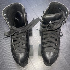 Roller Skates Men Women Used Once PU Leather High-top Quad Skates Men 6 Women 7