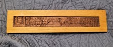 Vintage Artisan Carved Wooden Plaque Double S...