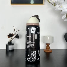 owala 32OZ Insulated stainles Steel water bottle double-Layer kettle with straw.