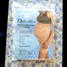 Belevation Women  s Maternity Shapewear Mid-Thigh Pettipant Nude Size Large 14-16