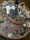 Lot Unique Vintage Antique Costume Jewelry Crystal Trifari Chicos Signed Etc