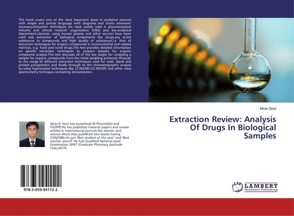 Nirav Soni | Extraction Review: Analysis Of Drugs In Biological Samples | Buch-image