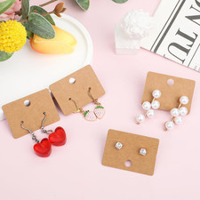 100 Pcs Earring Cards Earring Display Holder Cards Paper Hanging Earrings Tag...
