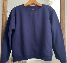 Vtg Hanes ComfortBlend women's Crewneck Pullover Fleece Sweatshirt Navy Blue Med