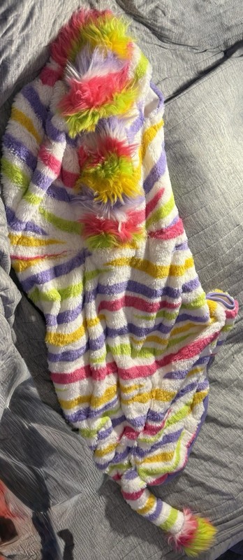 Colorful Zebra Hoodie Dog 90’s Costume Hyde & Eek! Boutique XXL
