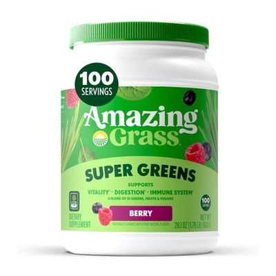 Amazing Grass Super Greens Powder, Organic, Greens Superfood Powder, Smoothie...