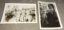 VINTAGE 2 WWII PHOTOS MILITARY ORIG ESTATE 2 5/8 X 3 5/8"