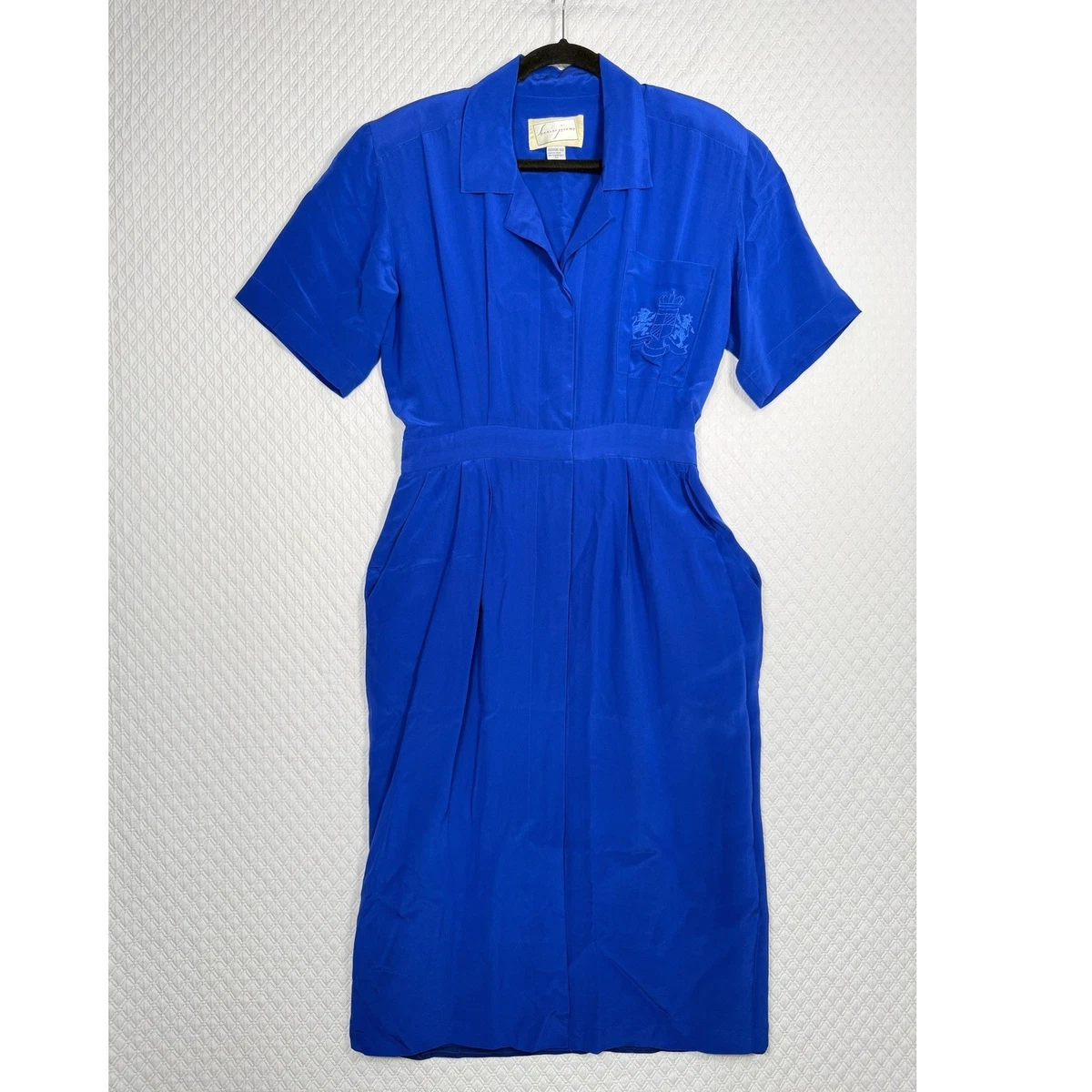 Blue 100% Silk Vintage Dresses for Women for sale - eBay