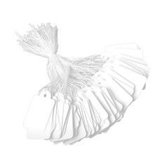 Blank White Merchandise Price Tags Retail Jewelry with String 2.2x3.5cm 1000pcs