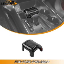 Console Gear Shift Knob Decor Cover Trim Cap For Ford F-150 2021 Carbon Fiber