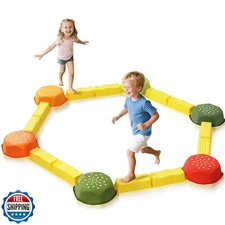 HappyField Balance Beam for Kids 18Pcs Non-Slip Stepping Stones O