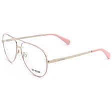 Love Moschino Women's Aviator 56mm Eyeglasses Frames Pink Gold MOL531/SAM-35J