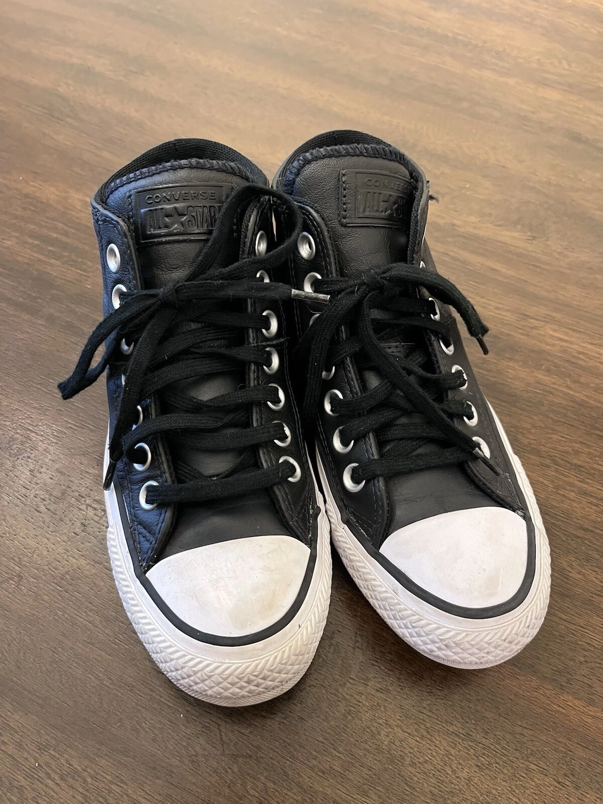 Scarpe da ginnastica Converse Chuck Taylor All Star da donna 5 nere in pelle media uni