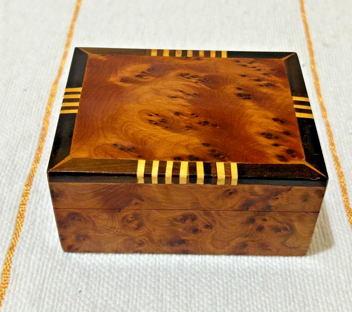 Handcrafted Moroccan Thuya Wood Jewelry Box. Best Christmas Gift.