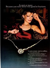 De Beers Diamond is forever Original Vintage Print Ad