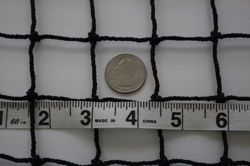 20' X 9' Lacrosse Hockey Baseball Impact Black Square Nylon Net 1 1/2" Mesh #30 - Picture 2 of 5