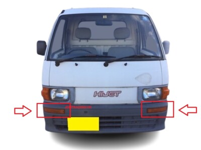 DAIHATSU HIJET S100P S110P BUMPER TURN SIGNAL LENS L & R SET AMBER