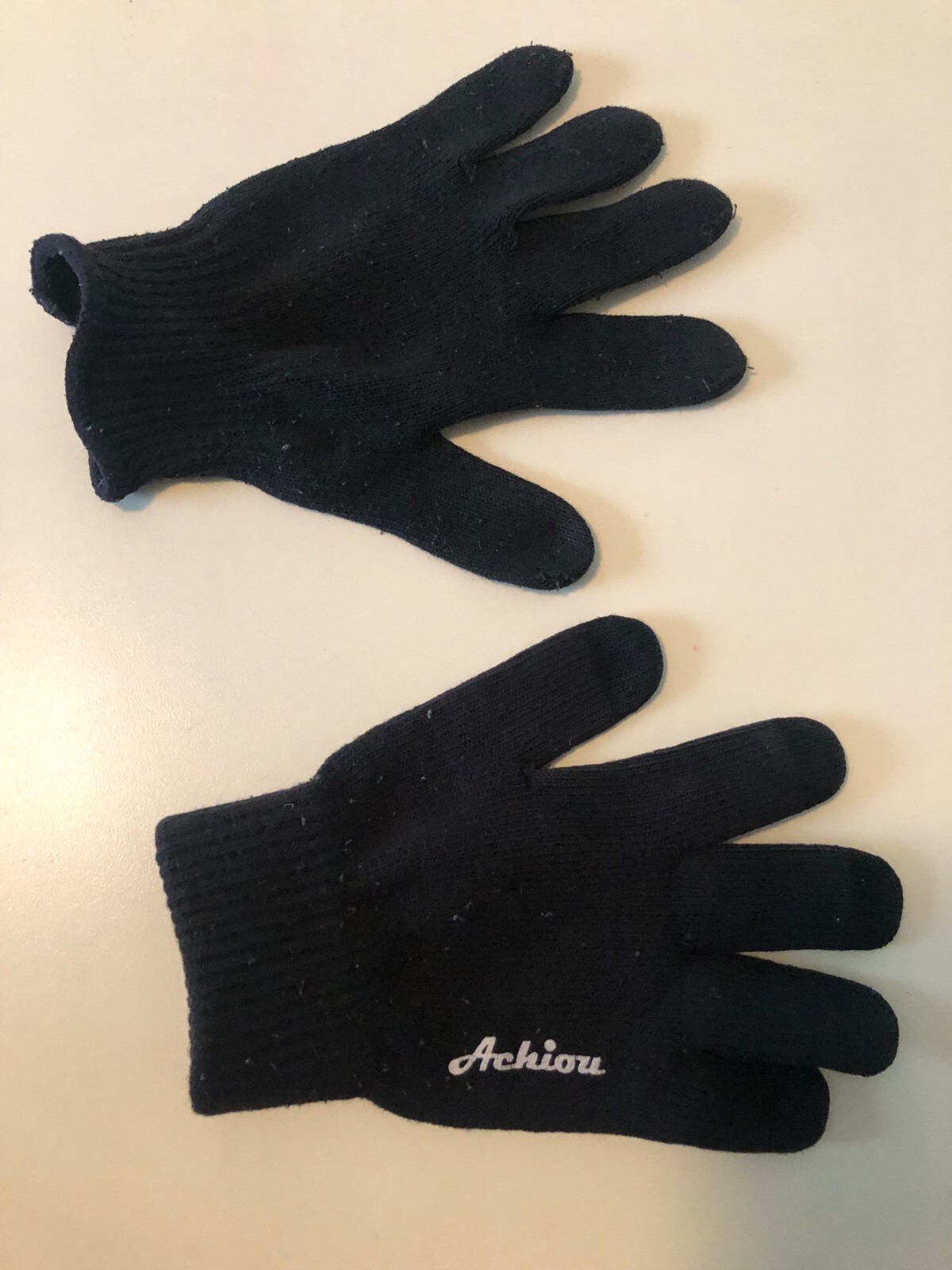 Achiou Winter Gloves Hand Warming Fleece Gloves - Black - Pre-Owned, med/Lg