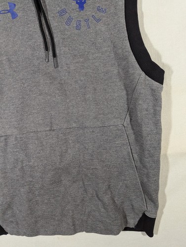 Sudadera con Capucha Under Armour Para Hombre Pequeña Project Rock Todo el Día Hustle Logo Sin Mangas Gris - Imagen 3 de 9