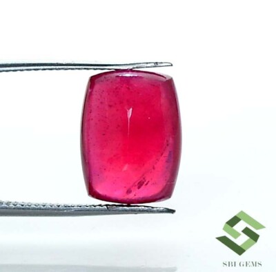 12x9 mm Natural Ruby Sugar Loaf Cushion Shape Cabochon 8.01 CTS Loose Gems GF