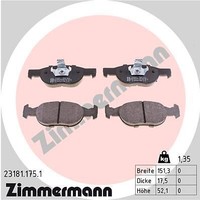 Zimmermann 23181.175.1 Bremsbelagsatz, Scheibenbremse FüR Fiat Lancia