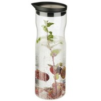 Glaskaraffe Wasserkaraffe Saftkaraffe Mit Edelstahldeckel 1,0 Liter