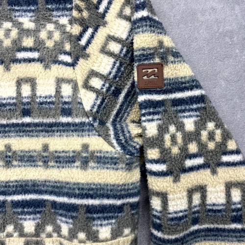 Billabong Boundary Fleece Jacket Men Large Multicolor Aztec Mock Neck Half Zip - Picture 5 of 11