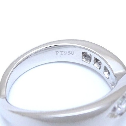 Anello V Tiffany & Co. Tiffany 7P Diamante Misura 7.5 Pt950 Platino Gioielli - Foto 8 di 8