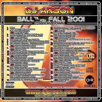 DJ ARSON - BALL TILL YOU FALL 2001 - HIP HOP NYC MIXTAPE MIX CD