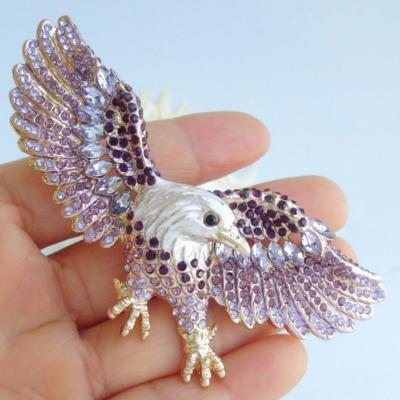 3.15'' Unique Bird Eagle Brooch Pin Pendant Rhinestone Crystal BP04717