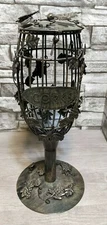 13.5" Metal Rustic Wine Cork Cage Cork Holder Home Kitchen Decor Sculpture 