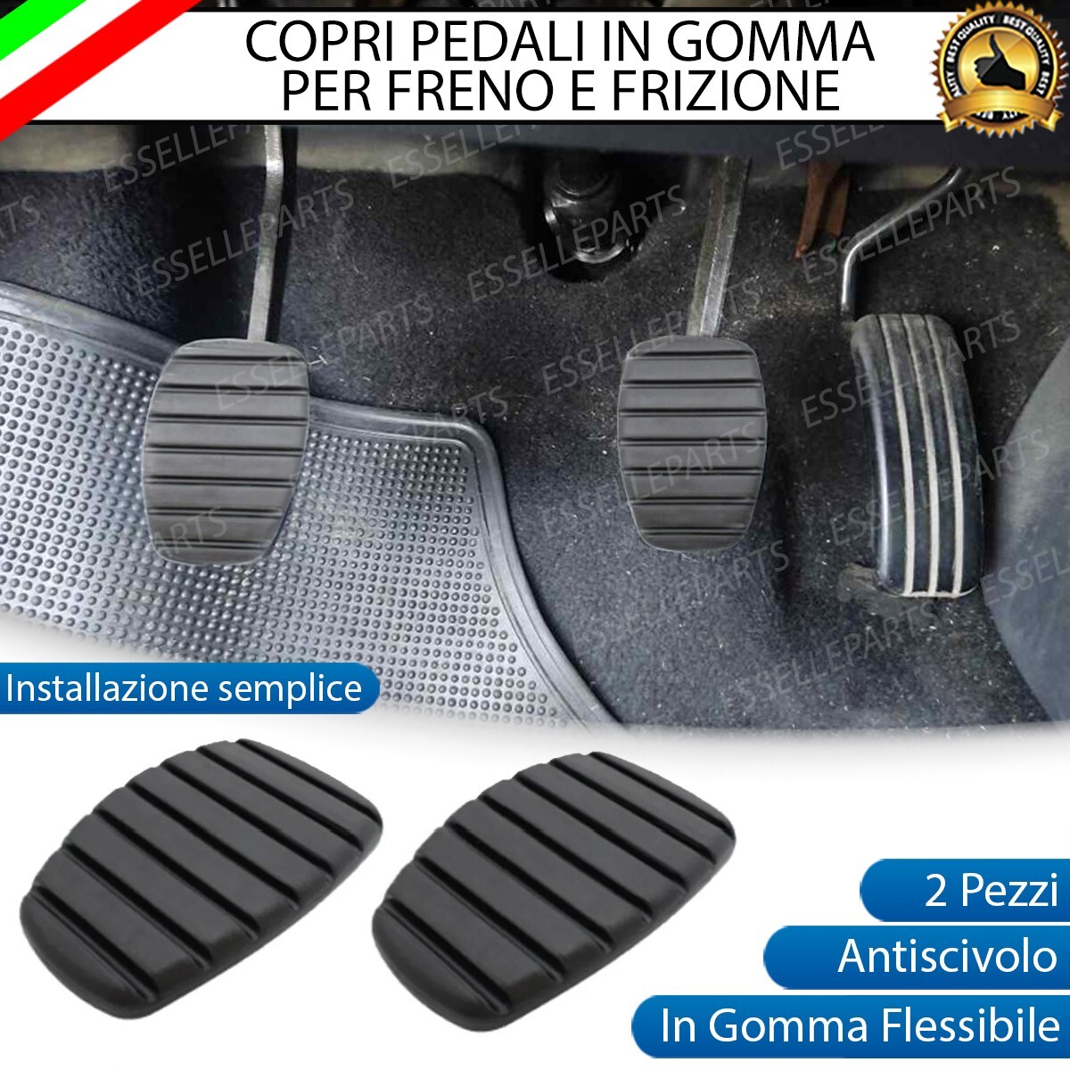 Copripedali Auto Universali In Alluminio - Antiscivolo Per Freno, Frizione E Acceleratore, Set Da 3 Pezzi - Foto 4