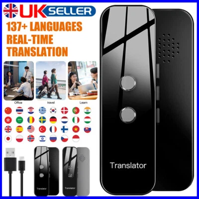 Portable 137 Languages Translator Two-Way Real Time Smart Voice Instant 6Hours
