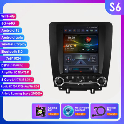 9.7inch Car Stereo Radio Android 14 For Ford Mustang 2010-2014 CarPlay GPS 6+64G