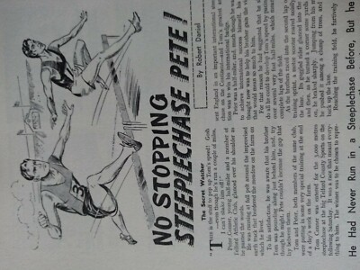 75-9  Ephemera 1950s short story no stopping steeplechase Pete Robert Daniel 