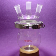 Lab 3 Neck Reaction Flask,24/40,Separately Flask with Easily Clamp