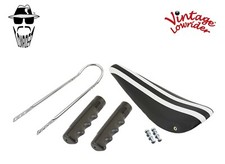 ORIGINAL LOWRIDER 20" Stingray Banana Seat SissyBar Bicycle Black Grips Set.