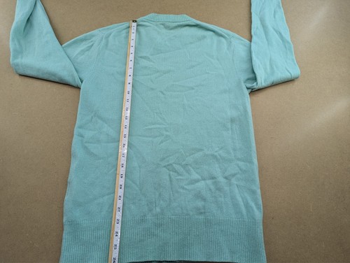 Acne Studios Nalon Face Sweater Mens Medium Teal Jumper Wool Crewneck - Picture 5 of 9
