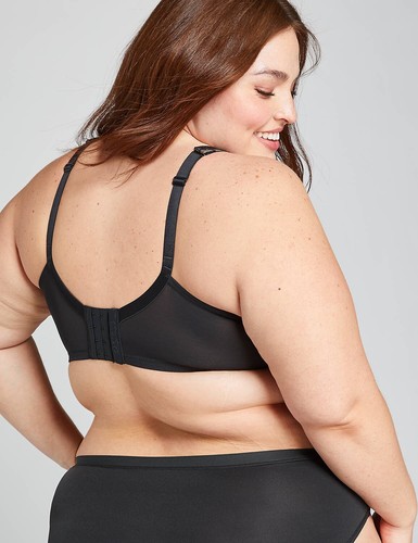 NWT Cacique Black Lace Underwire Modern Lace Unlined Full Coverage Bra Size: 38J - Picture 3 of 13