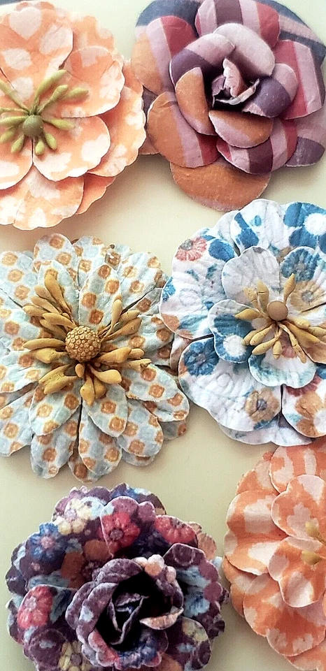 Adornos florales firma recuerdos, flores de otoño - 6 piezas Foto 2 de 2