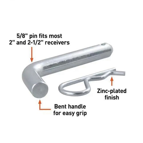 2X HITCH PIN + R CLIP 16MM 5/8" TOW BAR Trailer Ball Mount Receiver 4WD BOAT - Picture 2 of 10
