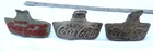 Vintage  Lot of 3 NON-PERFECT Drink Coca-Cola Metal Bottle Openers Wall Mount