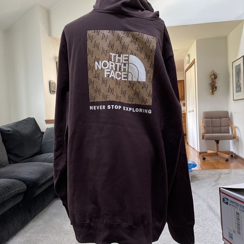 Sudadera con Capucha North Face Marrón Carbón Monograma Talla XXL Nueva Con Etiquetas - Imagen 5 de 19