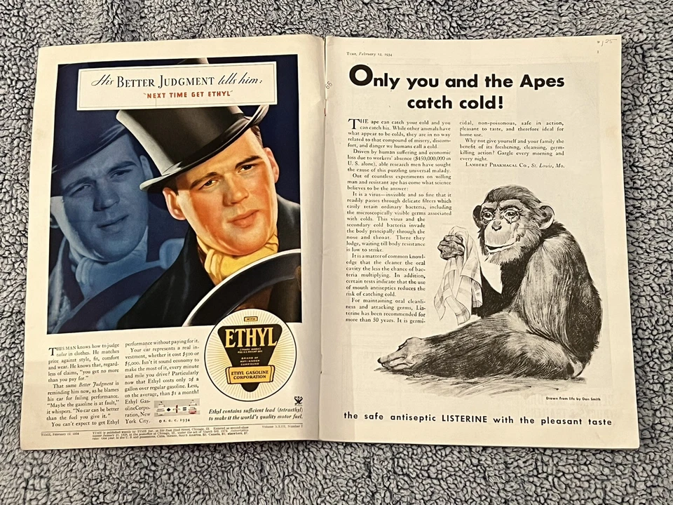 Time: The Weekly Newsmagazine February 12, 1934 Volume 24 No. 7  Vintage - Image 4 of 4