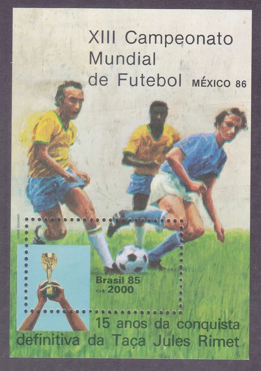 Brazil 2008 MNH 1985 World Cup Soccer Mexico 1986 Souvenir sheet