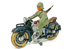 Lineol/Hausser/Elastolin, Kradmelder, Motorrad Fahrer (436)