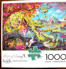 Autumn Castle Festival COMP 1000 pc Puzzle Dragon Castle Bridge Flights Fantasy